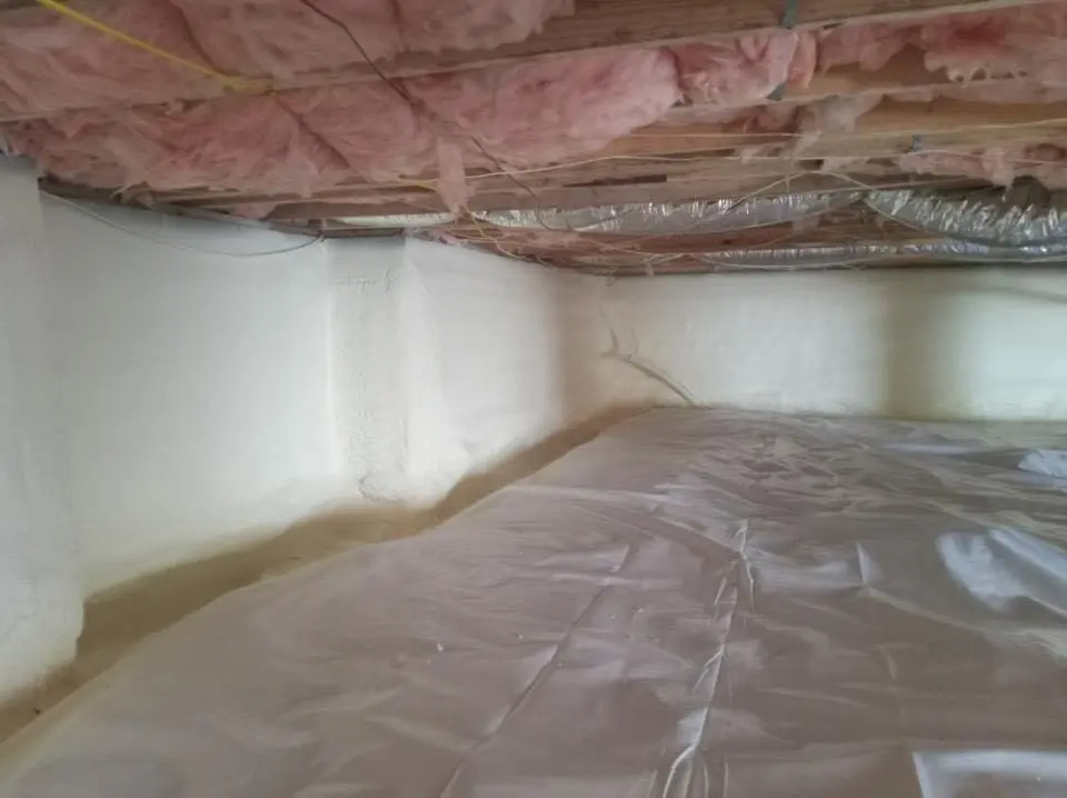 Crawl space encapsulation with closed-cell spray foam for Spray Foam Roofing in Williamson